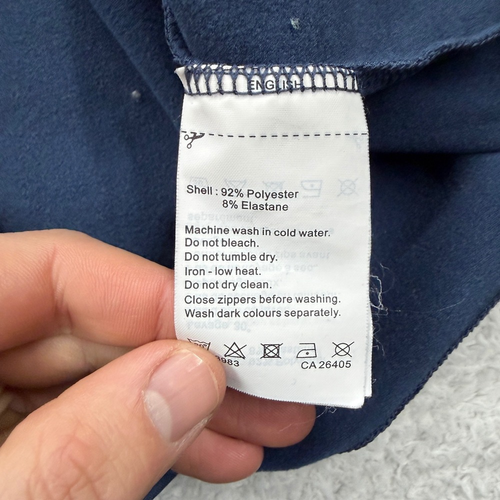 Helly Hansen Mens XL Navy Blue Quarter Zip Athletic Pullover Shirt - Picture 7 of 9